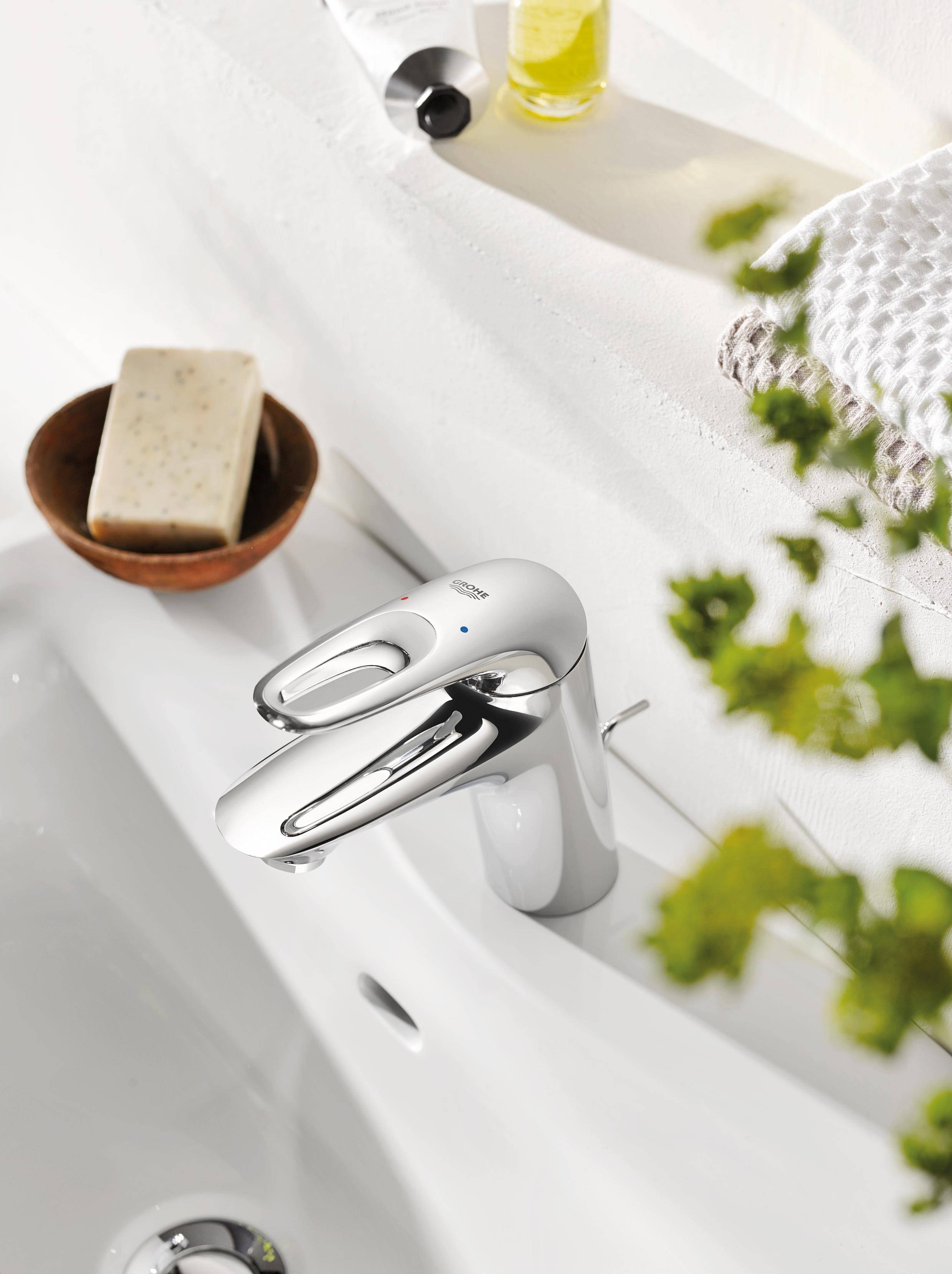 Смеситель для раковины GROHE Eurostyle с донным клапаном, хром (23564003) - Вид №5