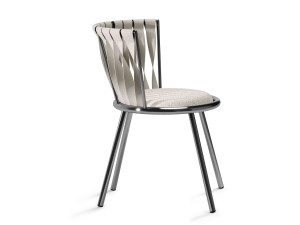 Стул из нержавеющей стали с мягким сиденьем