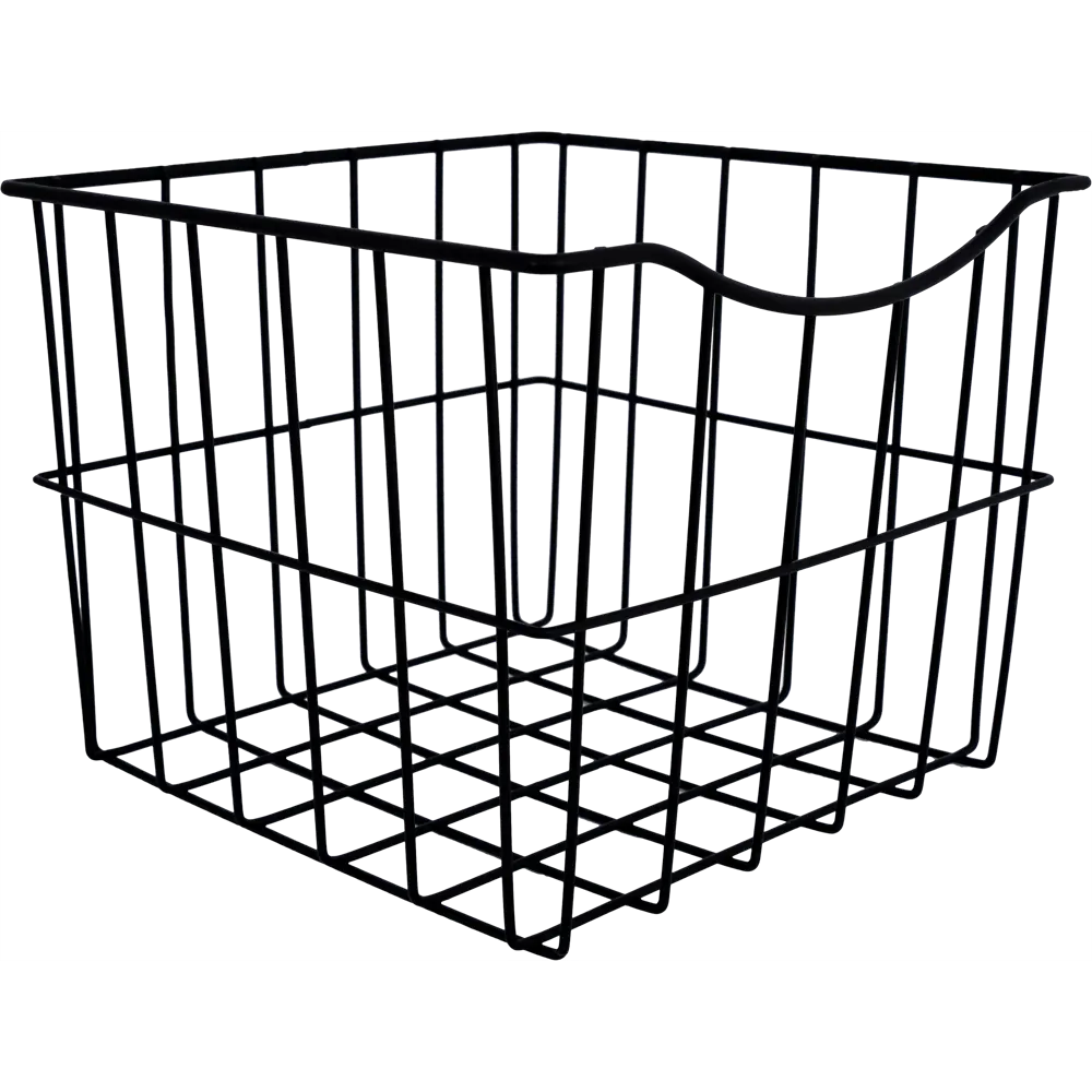Корзина для белья в шкаф 25x25x20 см цвет чёрный Santreyd Ferro STLM-2193184