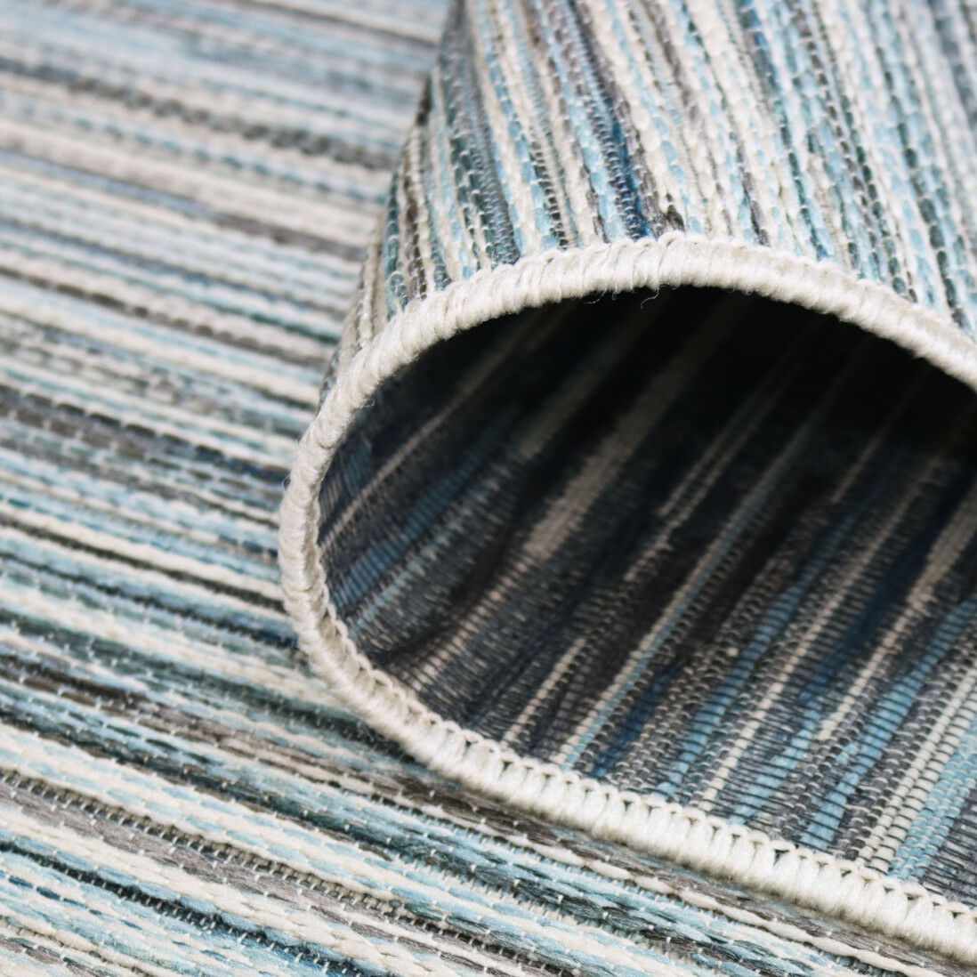 Полосатый напольный прямоугольный ковер Ademi Outdoor ARCH-00074506 - Вид №17