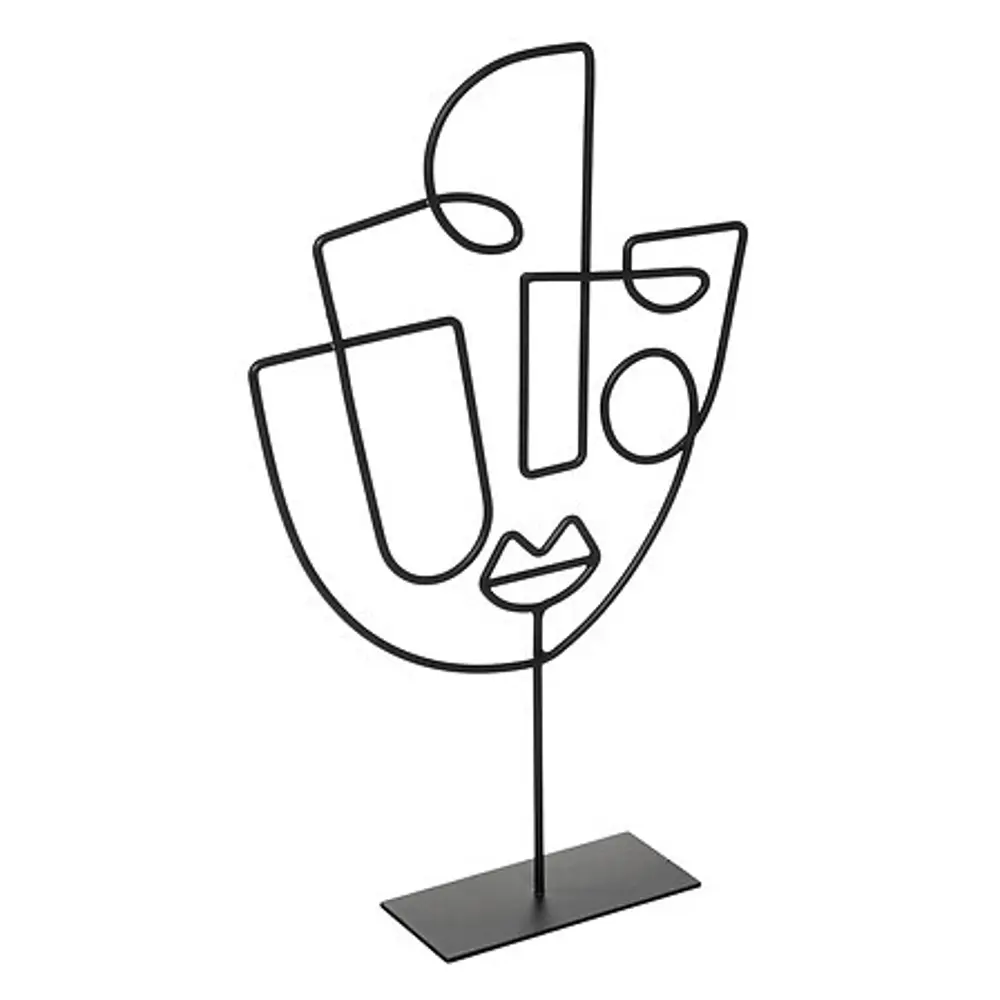 Изделие декоративное настольное Лицо металл черное 38 см Atmosphera STLM-2062103 - Вид №6