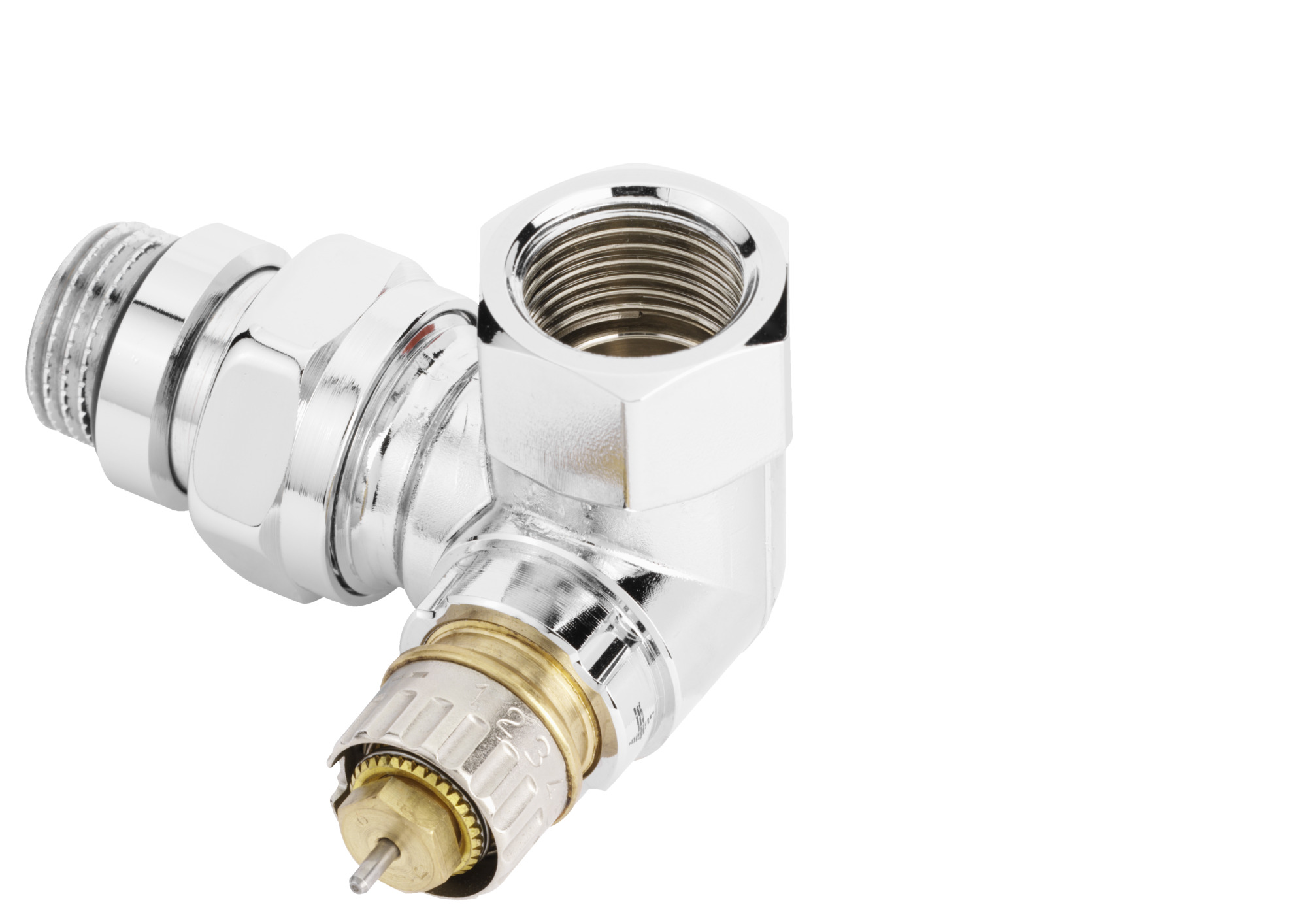 Danfoss Клапан RTR-N/RA-N для двухтрубной системы отопления RTR-N 15 Кл. т-рег. Угл. трехос, лев. 013G7022  - Вид №20
