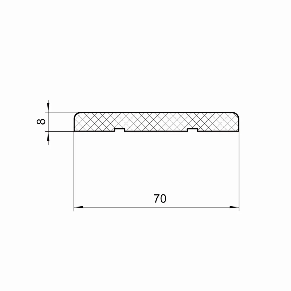 Наличник Лайн 2150x70x8 мм HardFlex цвет дуб тернер белый Santreyd STLM-2148819 - Вид №2