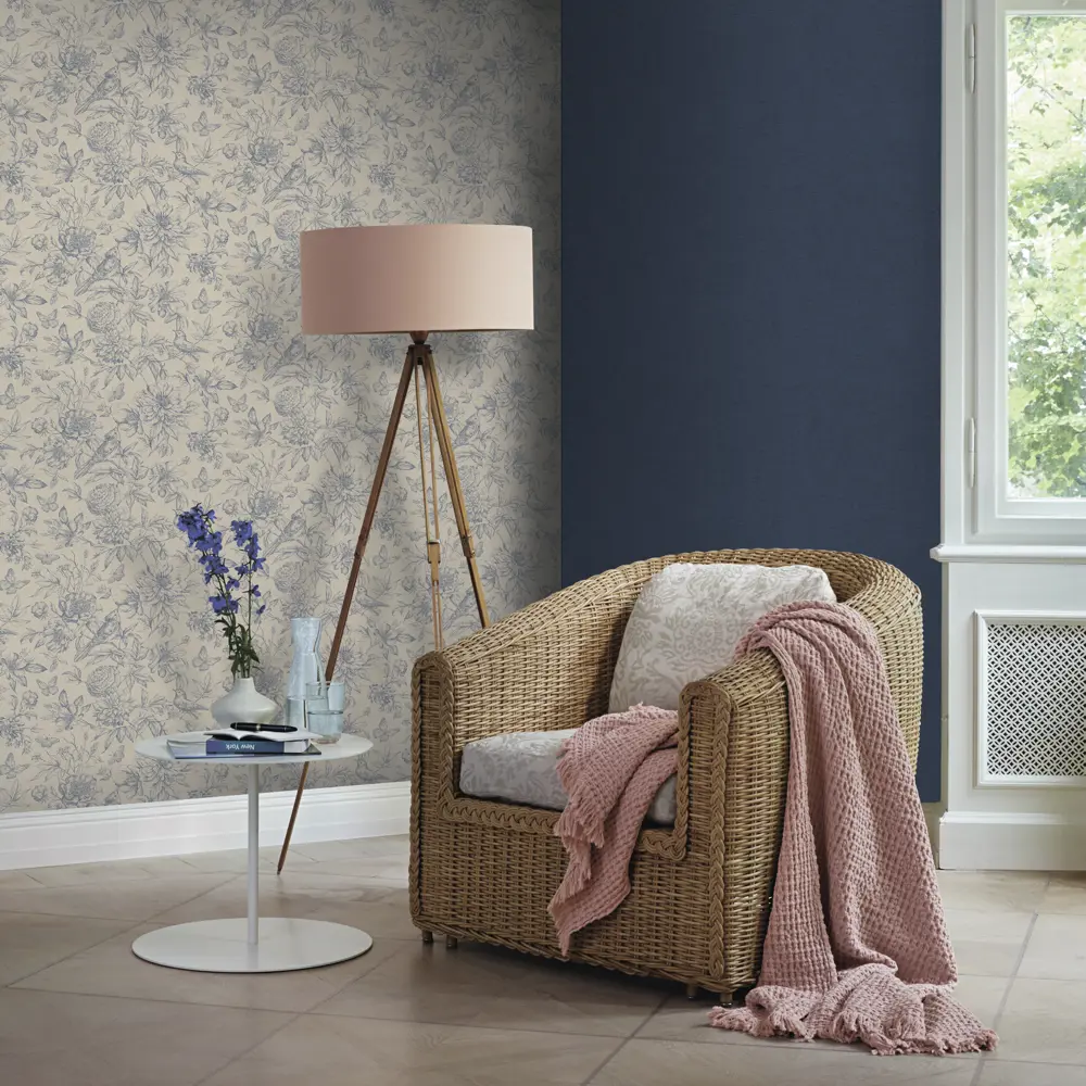 Обои флизелиновые Rasch Florentine синие 0.53 м 449471 STLM-2209759 - Вид №3