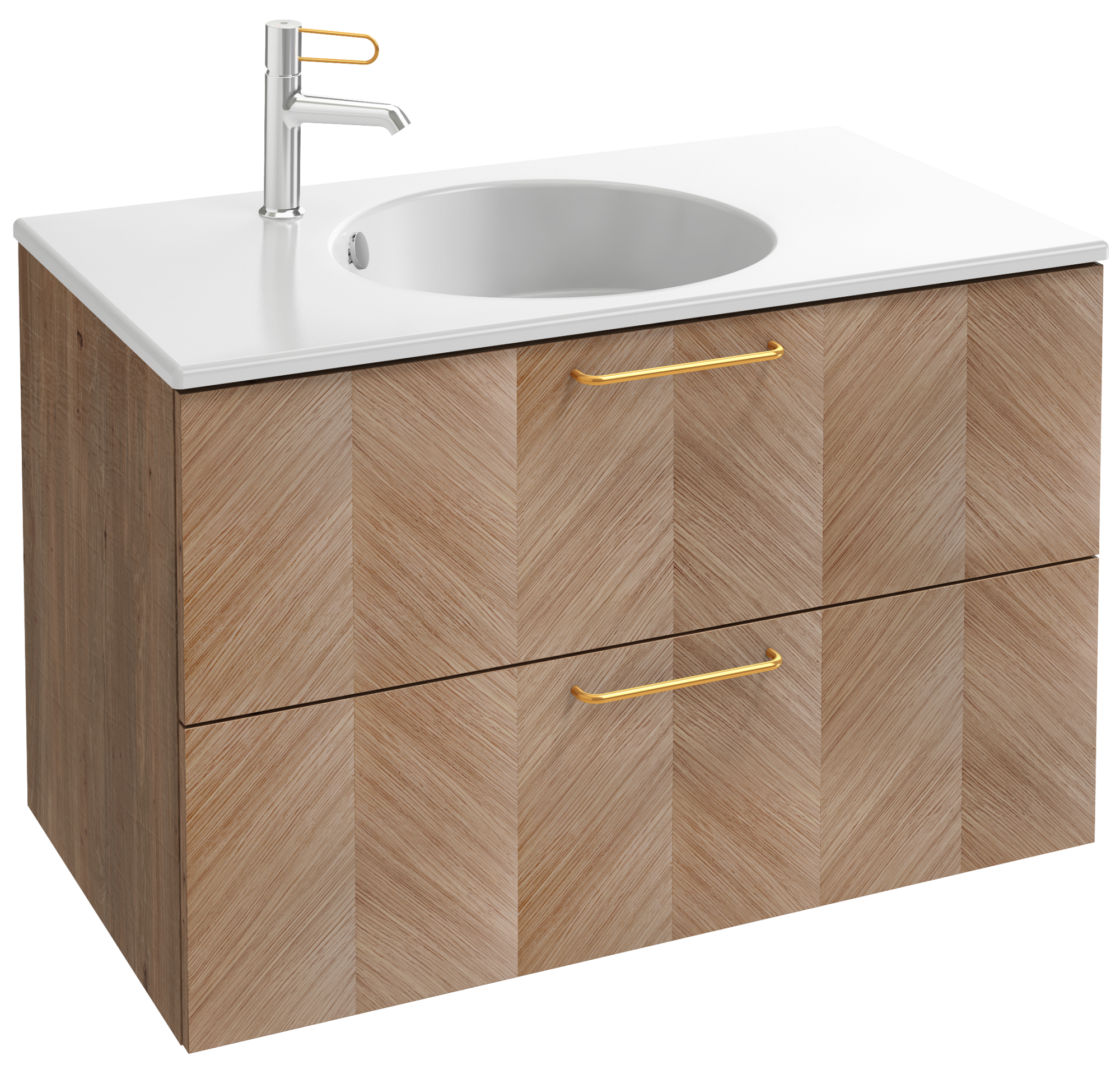 EB2523-R8-N14 Тумба под столешницу 90 см, 2 ящика, золотая ручка JACOB DELAFON ODÉON RIVE GAUCHE ODEON RIVE GAUCHE