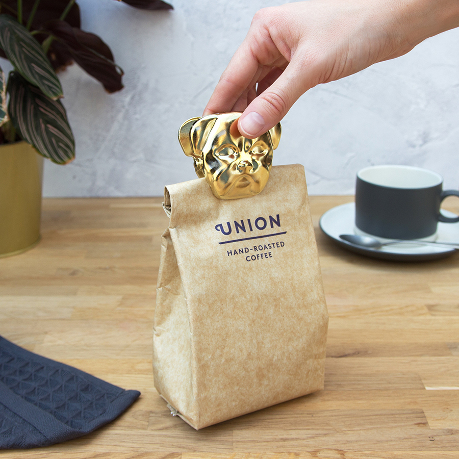 SK GRIPDOG1 Зажим для пакетов bulldog, латунь Suck UK  - Вид №5