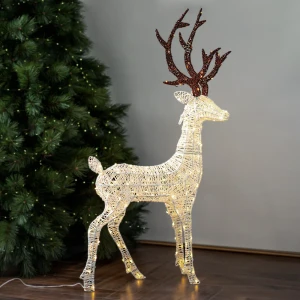 82185380 Электрогирлянда-фигура светодиодная «Олень» для улицы 200 ламп, цвет тёплый белый STLM-1377645