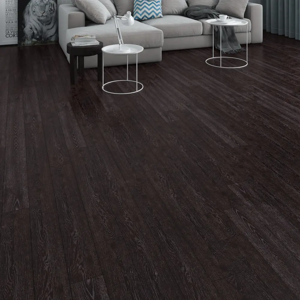 Паркетная доска однополосная «Дуб Нуар RF» лак 1.2 м2 Santreyd STLM-2154288 - Вид №2