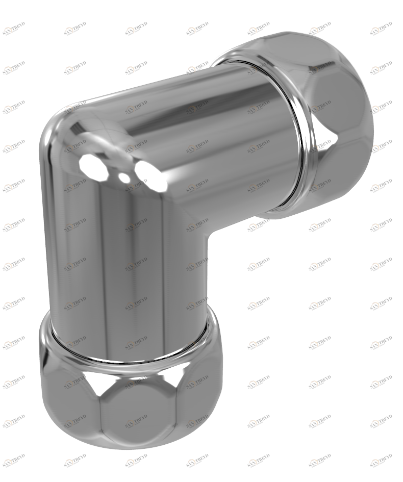 4620768882937  Уголок г/г 1"х1/2" для п/с 740SCH1004 RAL 9005 матовый TERMINUS 