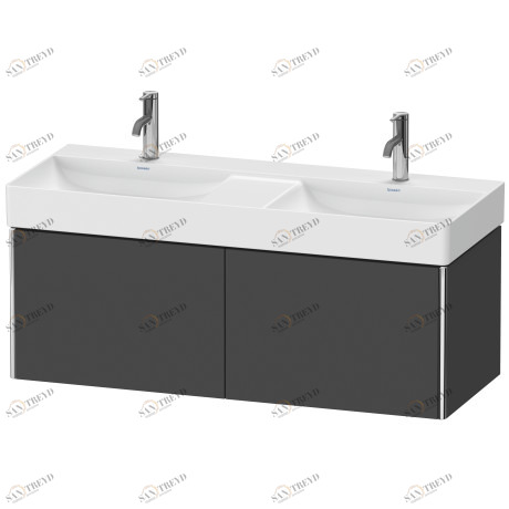 XS406404949 XSquare Тумбочка подвесная Графит матовый, декор Duravit