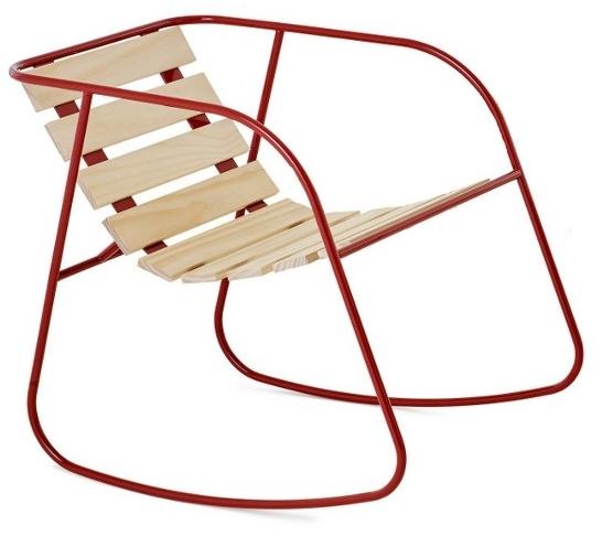 Nola Industrier Садовое кресло-качалка из стали и дерева Rocky U15-99mb/-99lb/-99s - Вид №1