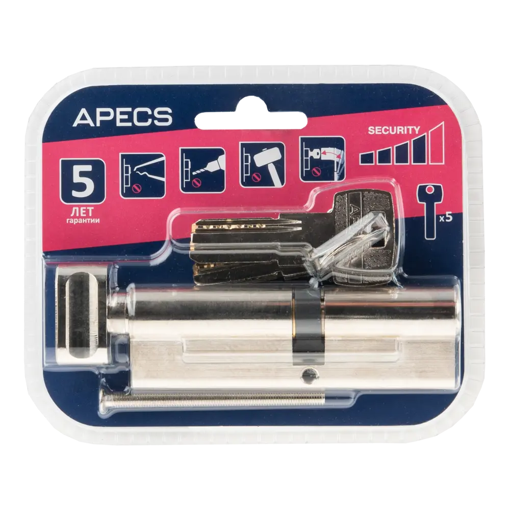 Цилиндровый механизм APECS Pro 100 мм с защитой от взлома 84168064 SM STLM-0046676 - Вид №2