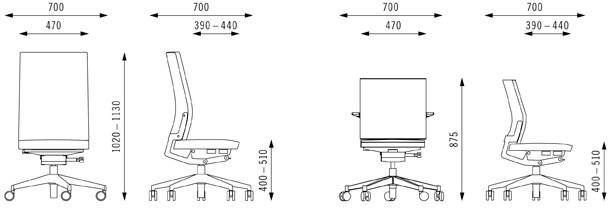 BENE Офисное кресло поворотное с подголовником B_run sun-id-1486032 - Вид №2