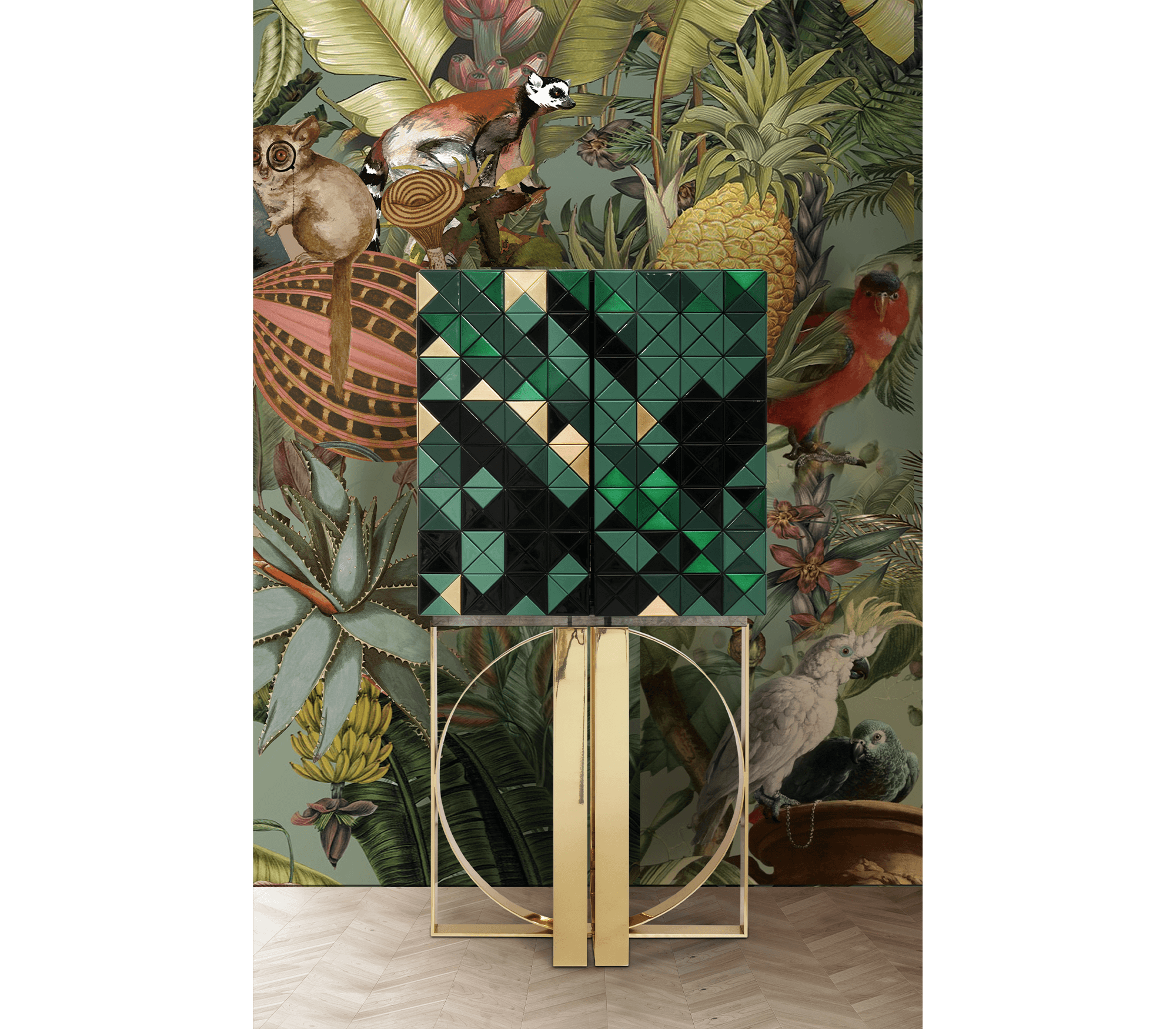 0-328 Пиксельный зеленый шкаф Boca Do Lobo  - Вид №6