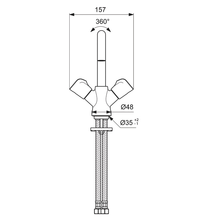 BA332AA Смеситель для умывальника VIDIMA NEO - Вид №2