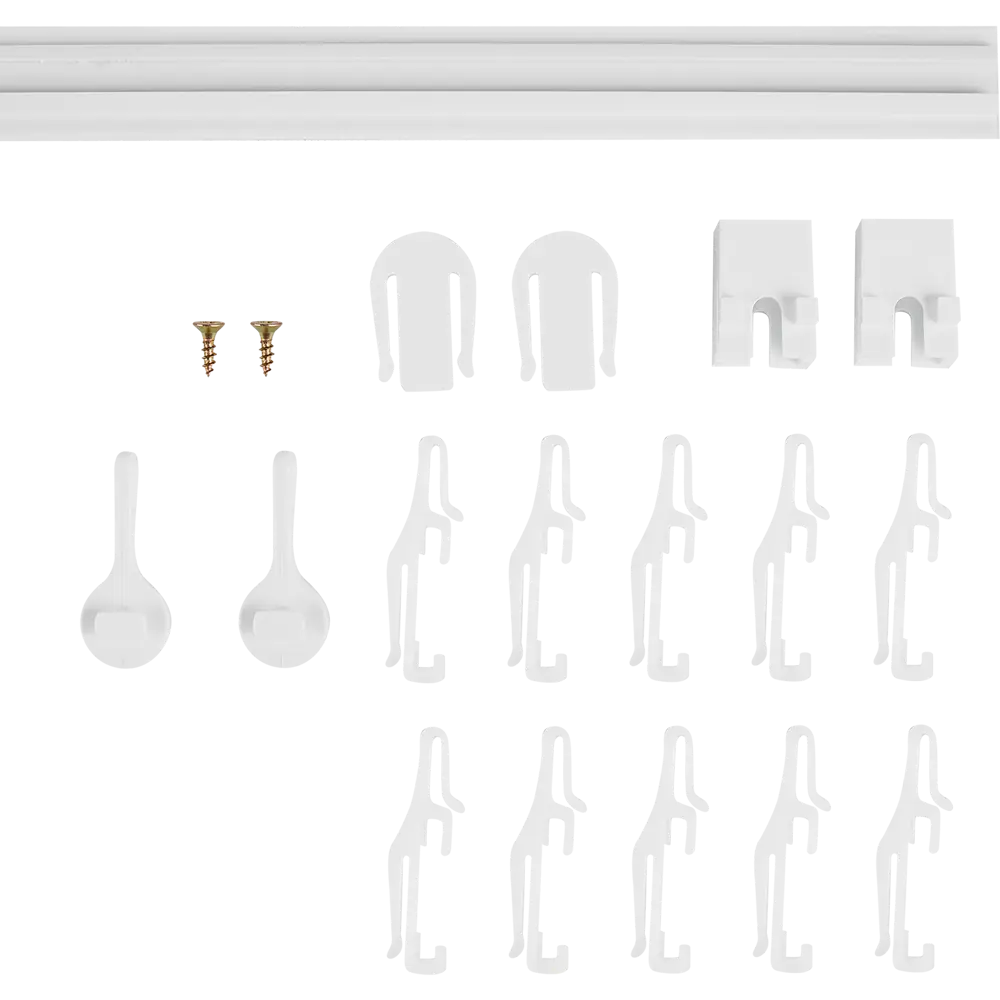 Карниз однорядный 80 см ПВХ цвет белый Santreyd STLM-2087176 - Вид №2