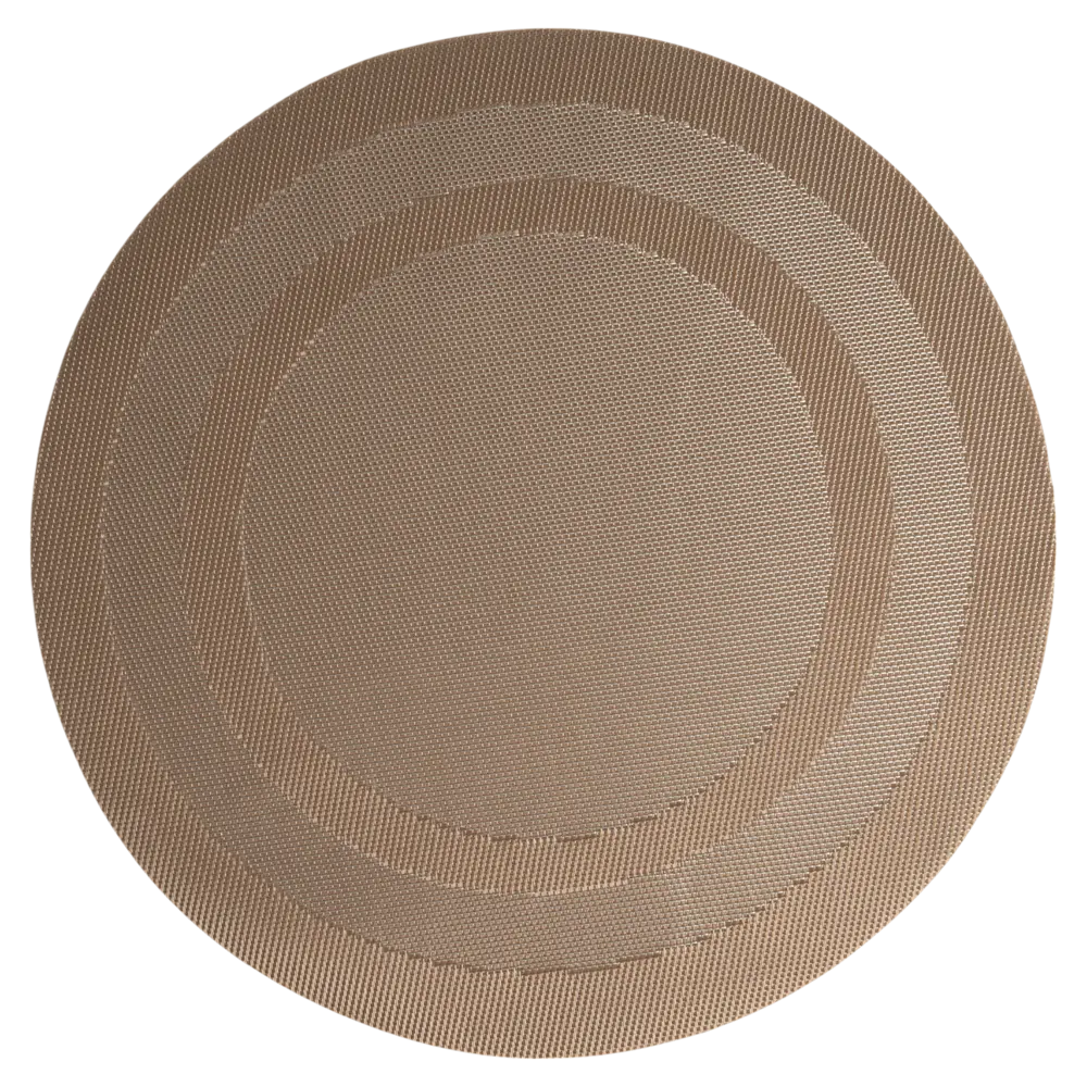 Салфетка под столовые приборы Vidage ø38 см круглая ПВХ цвет бронза STLM-2164412 - Вид №1