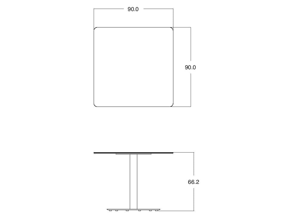 Керамический квадратный садовый стол TRIBÙ T-Table ARCH-00123919 - Вид №6
