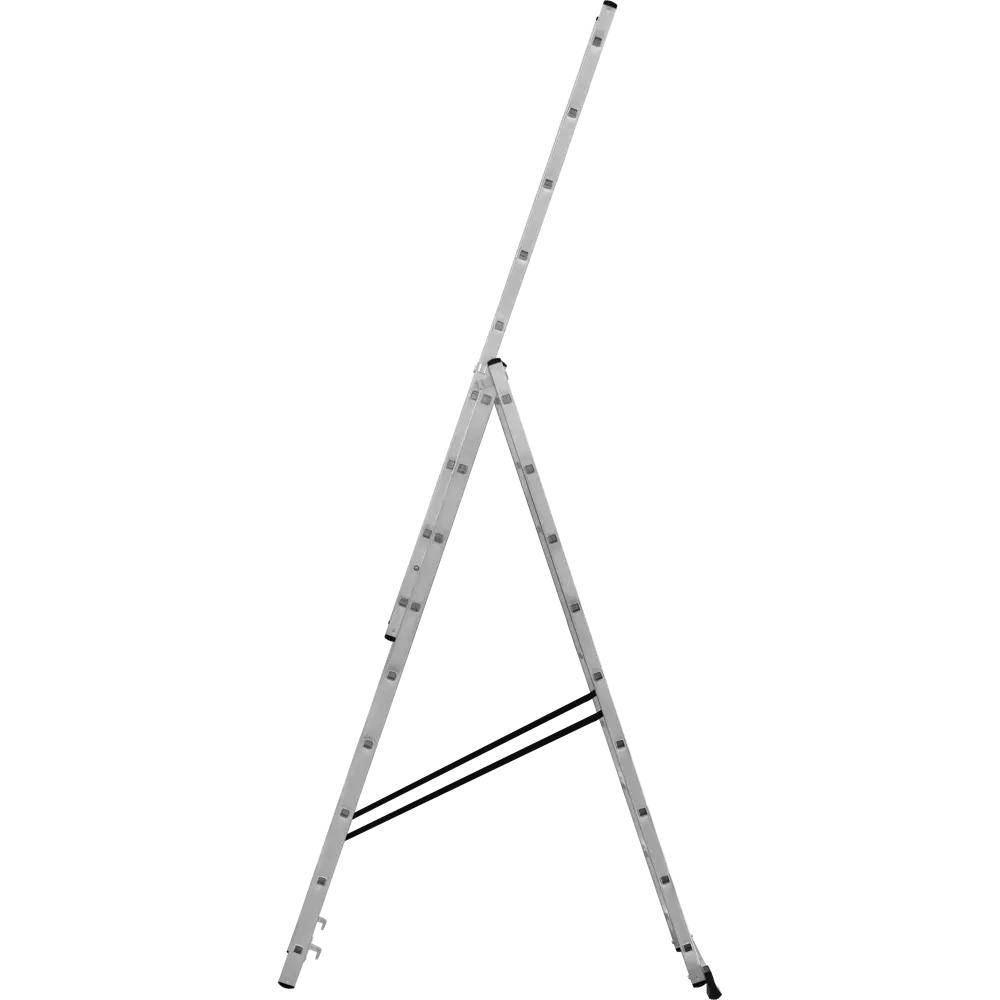 Лестница раскладная выдвижная 3-секционная DILWIS до 5.53 м 9 ступеней STLM-2166506 - Вид №5