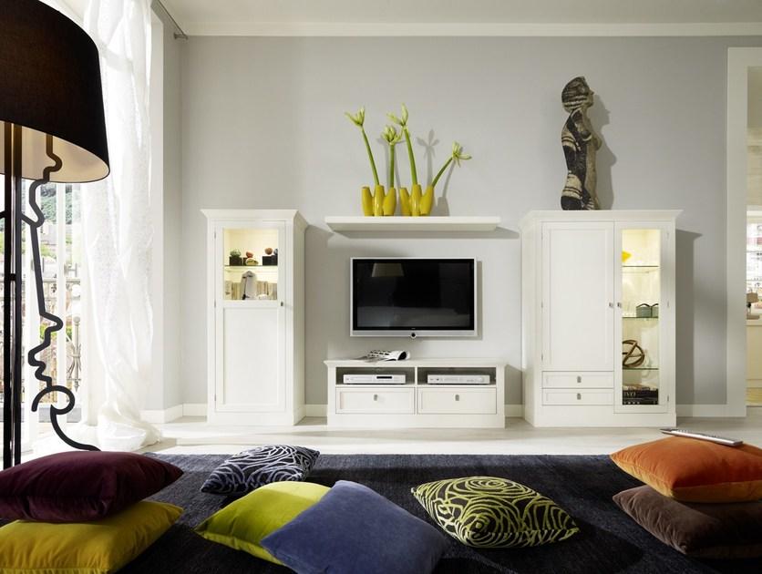 SELVA Низкая лакированная тумба под телевизор из дерева Sophia 5406 - Вид №1