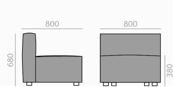 Andreu World Кресло из ткани Dado Sf0301 - Вид №3