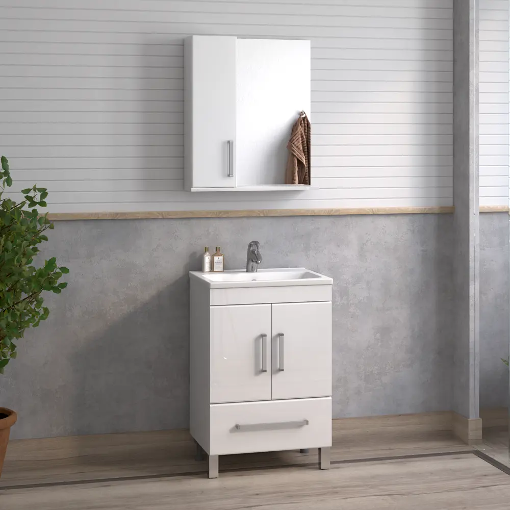 Тумба под раковину напольная Vigo Eggo 60 см цвет белый STLM-2019822 - Вид №6