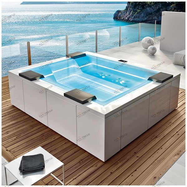 Бассейн Gruppo Treesse Zen SPA-V202H прямоугольный spa с гидромассажем аэромассажем встроенный белый SPAV202H