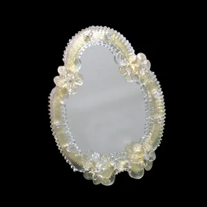 1650 ORIGINALMURANOGLASS Настольное Венецианское Зеркало - Император Максимилиан - Цветы - Муранское стекло  см