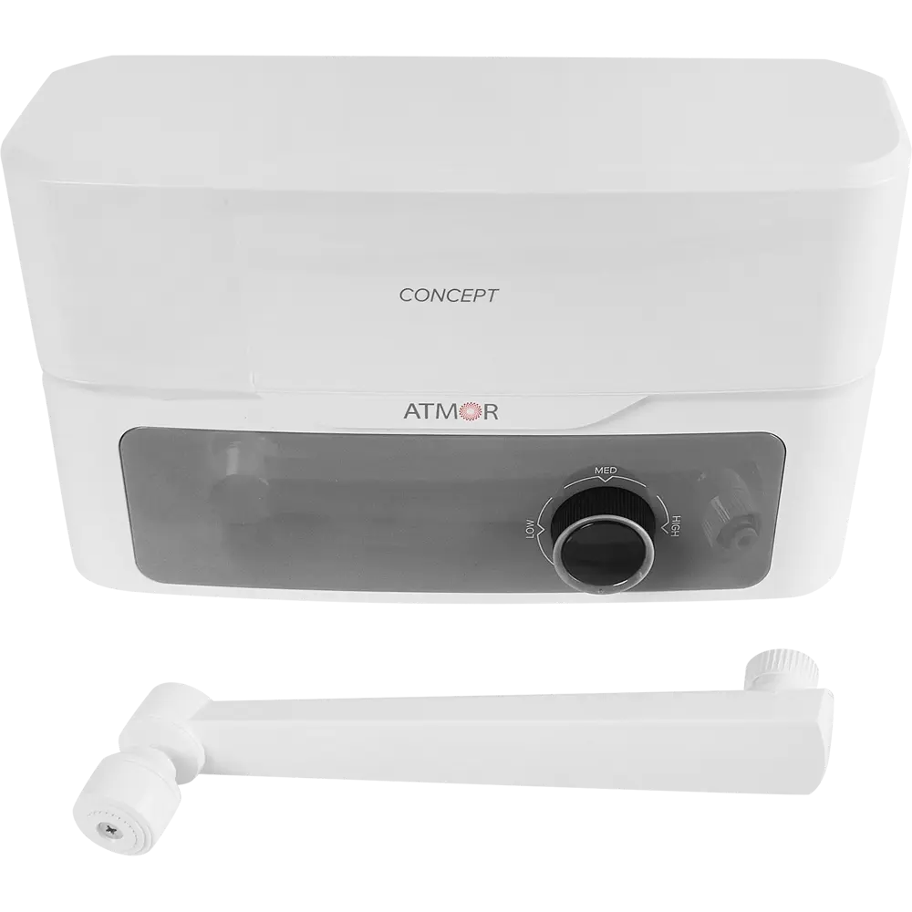 Проточный водонагреватель электрический Atmor Concept 3.5 KW Tap 35202483.5 кВт белый с краном STLM-2206734 - Вид №1
