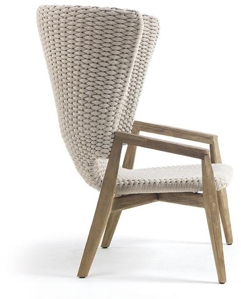 Ethimo Садовое кресло Wing с высокой спинкой Knit Knitpa01 - Вид №1