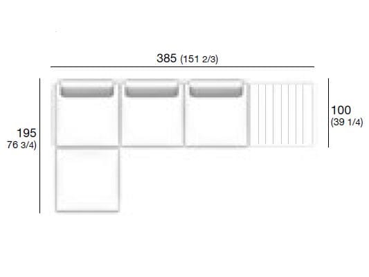 Садовый диван Batyline® с полуостровом RODA ARCH-00151499 - Вид №7
