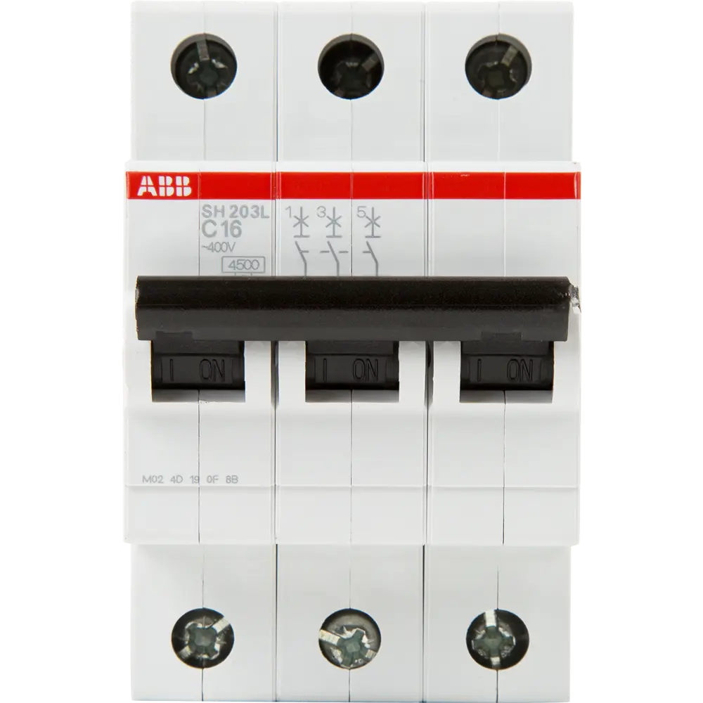Автоматический выключатель ABB SH203L 3P C16 А 4.5 кА 2CDS243001R0164 STLM-2098340 - Вид №1