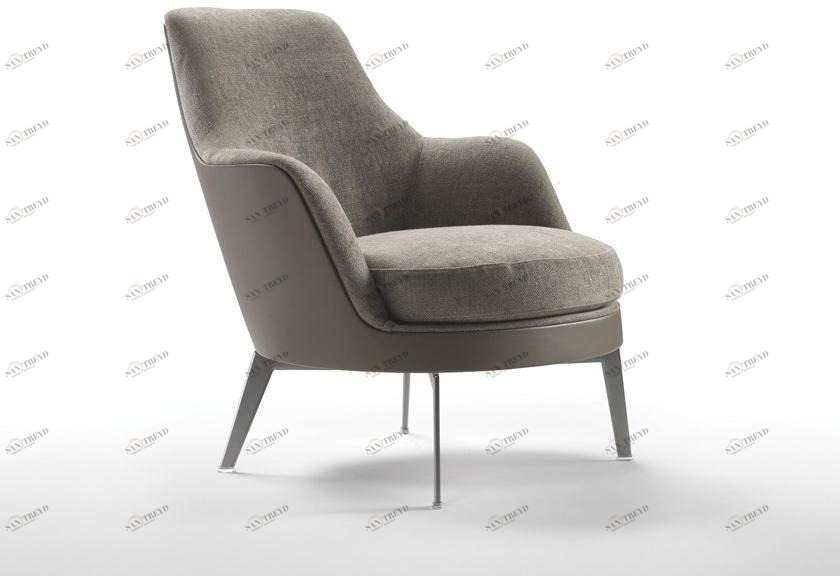 Flexform Кресло из ткани с подлокотниками Guscio sun-id-1438931