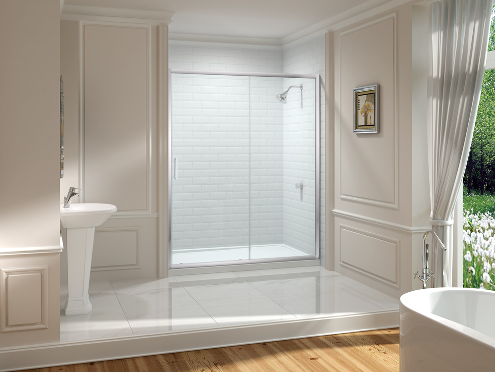 Дверь в нишу M88240 Merlyn 8 Series Хромированный - Вид №2