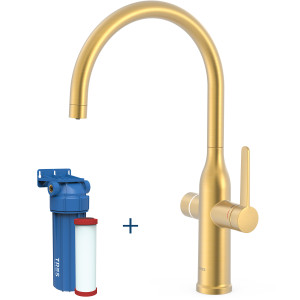 КУХОННЫЙ однорычажный смеситель с двумя источниками питания для подачи сетевой и фильтрованной воды-23045301OM TRES