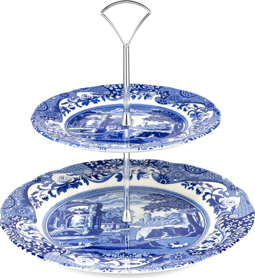 10579658 Spode Блюдо двухъярусное Spode Голубая Италия 27см Фаянс 