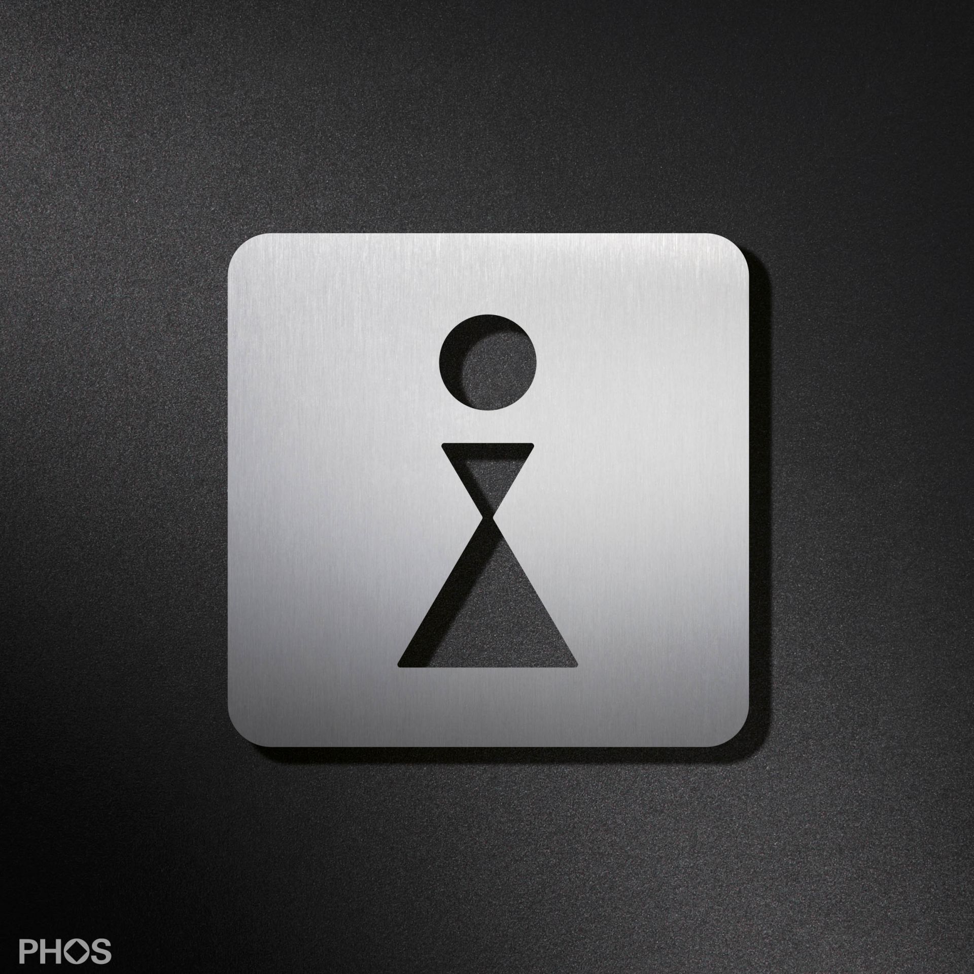 PS0401SK Пиктограмма для дам на туалете с мягкими краями, 12 x 12 см. PHOS 