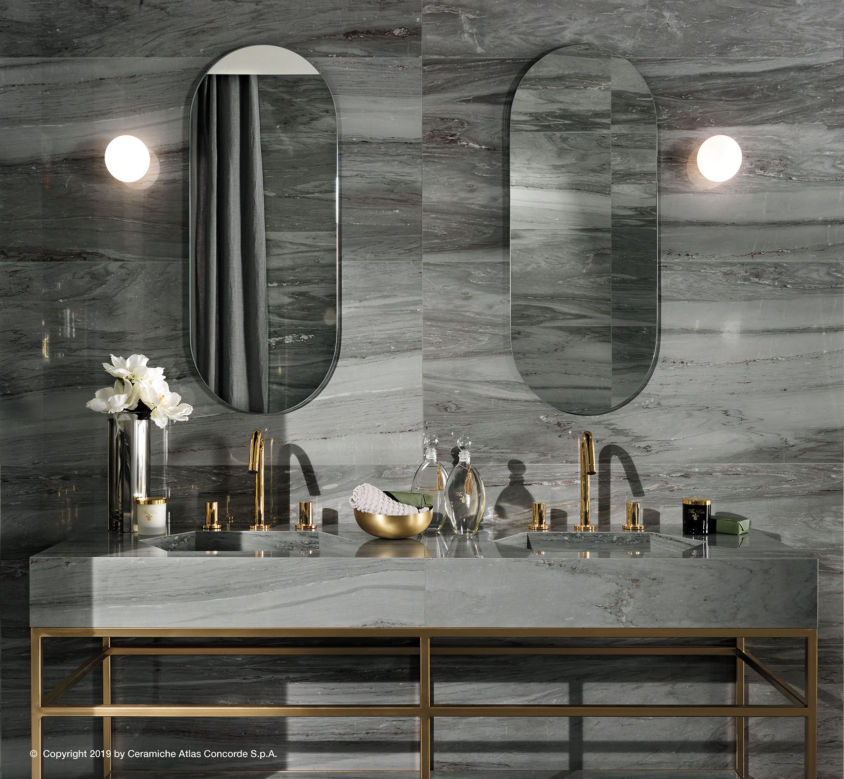 Белое керамическое покрытие с эффектом мрамора Atlas Concorde Marvel Dream ARCH-00073412 - Вид №2