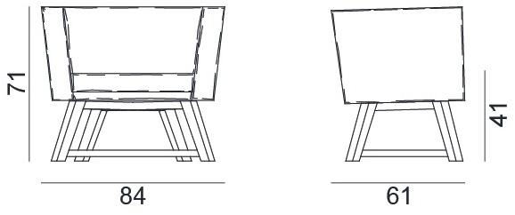 Gervasoni Мягкое кресло со съемным чехлом Gray sun-id-1374120 - Вид №5