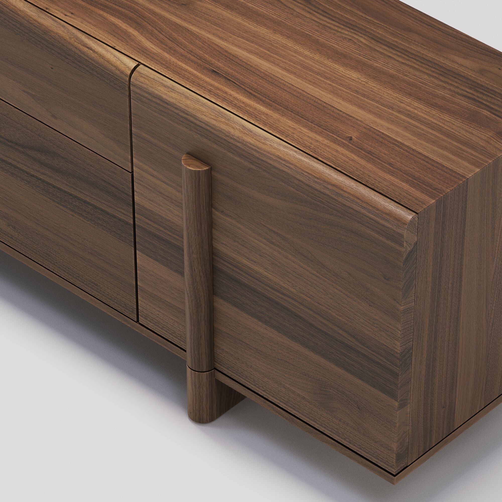 Шкаф из грецкого ореха с ящиками и распашными дверцами Wewood BRUTALIST ARCH-00140308 - Вид №3