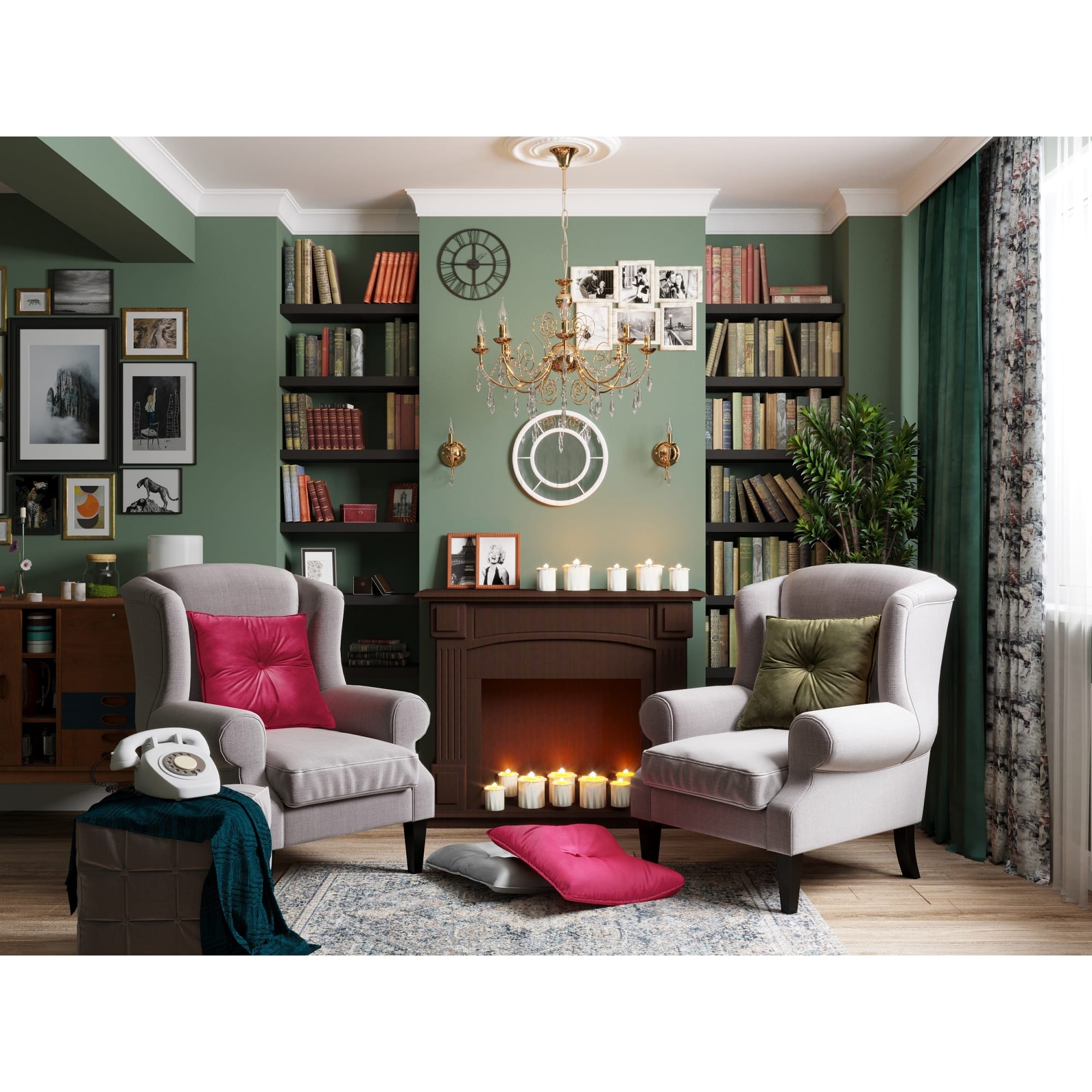 82018445 Свеча-столбик, 6х15 см, цвет белый Santreyd  - Вид №6