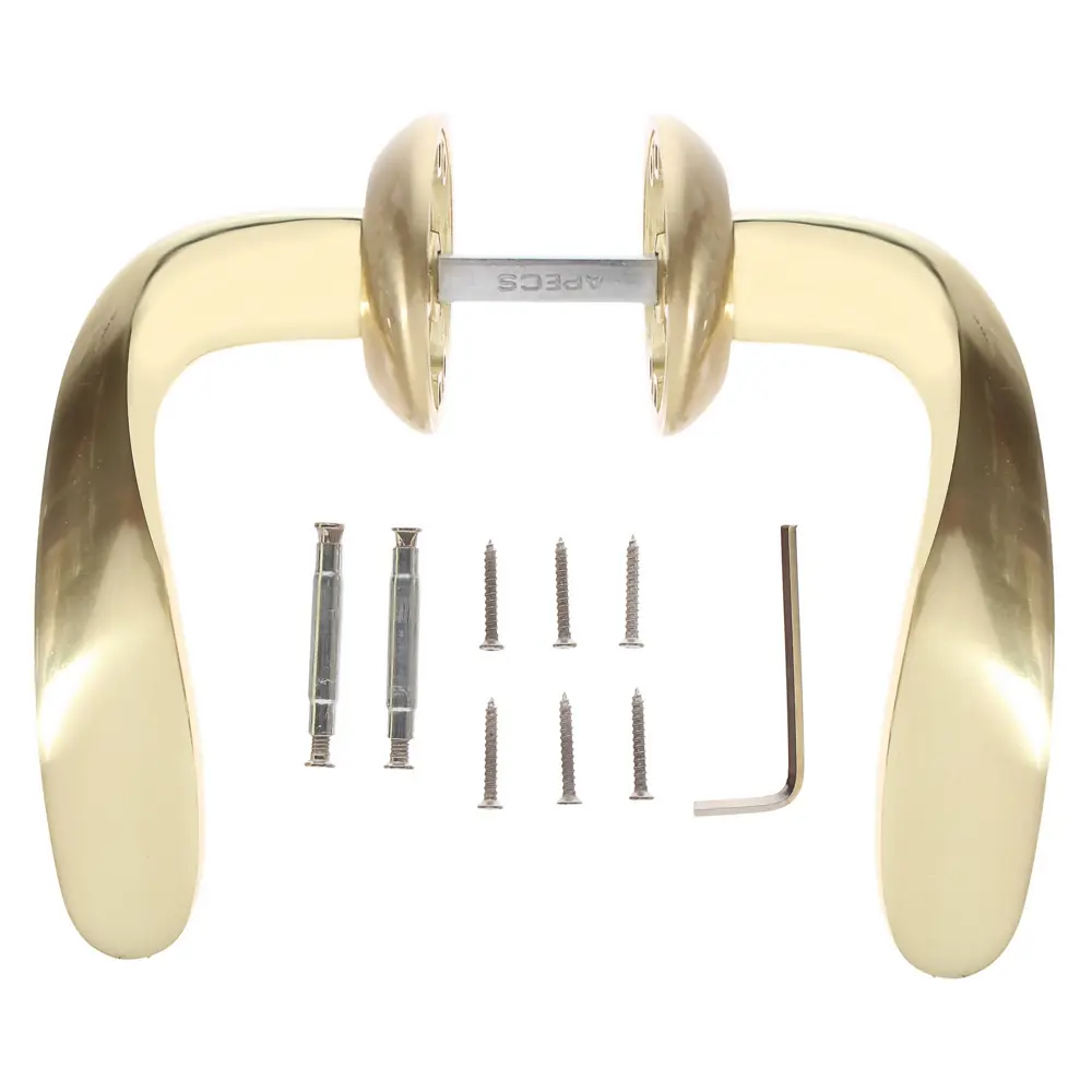 Ручки дверные Megapolis "Beijing" H-0809-А-GM/G, цвет глянцевое золото ARMEX STLM-2007591 - Вид №2