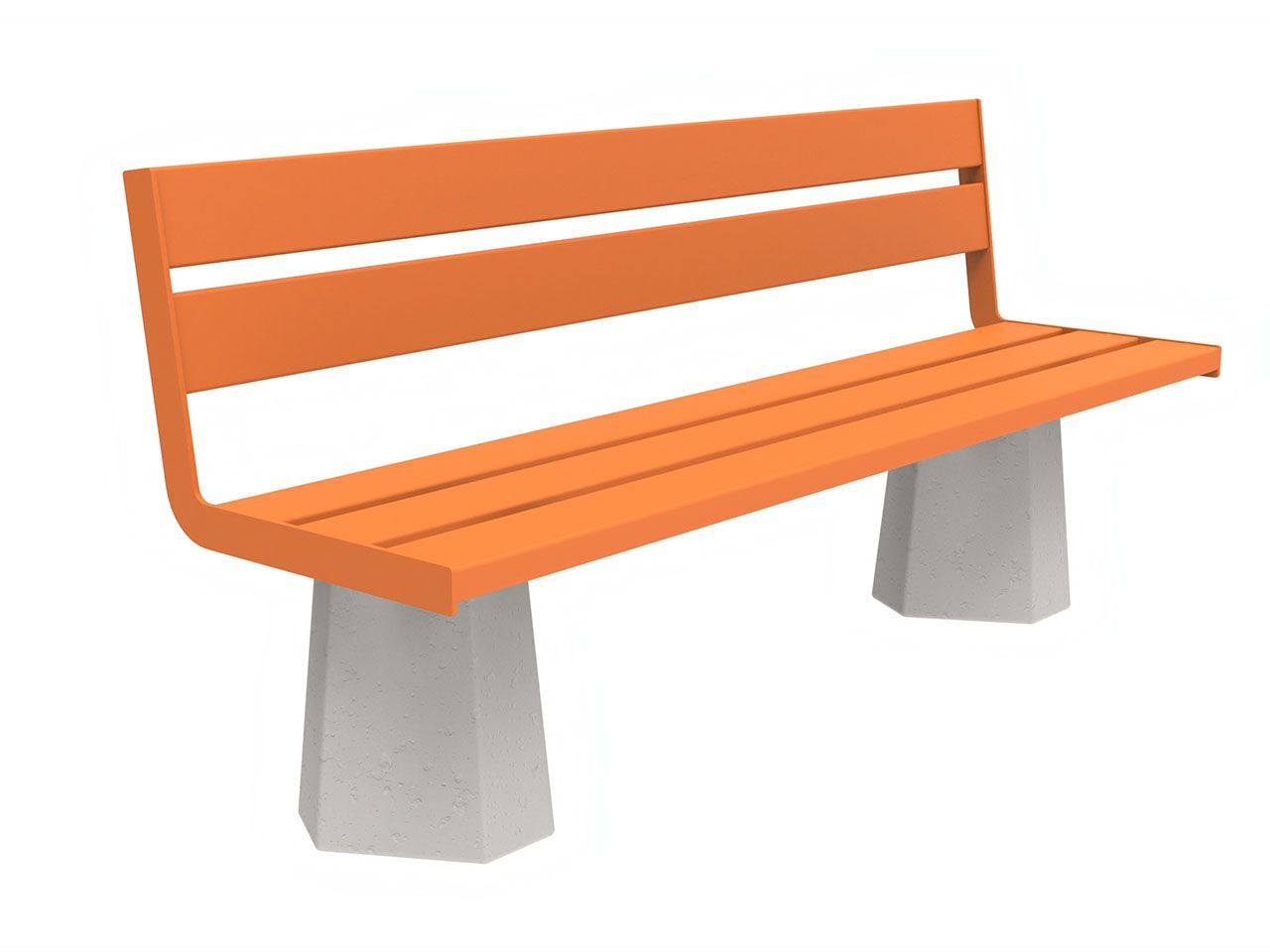 Металлическая и бетонная скамья со спинкой Lazzari Stone ARCH-00059094 - Вид №10