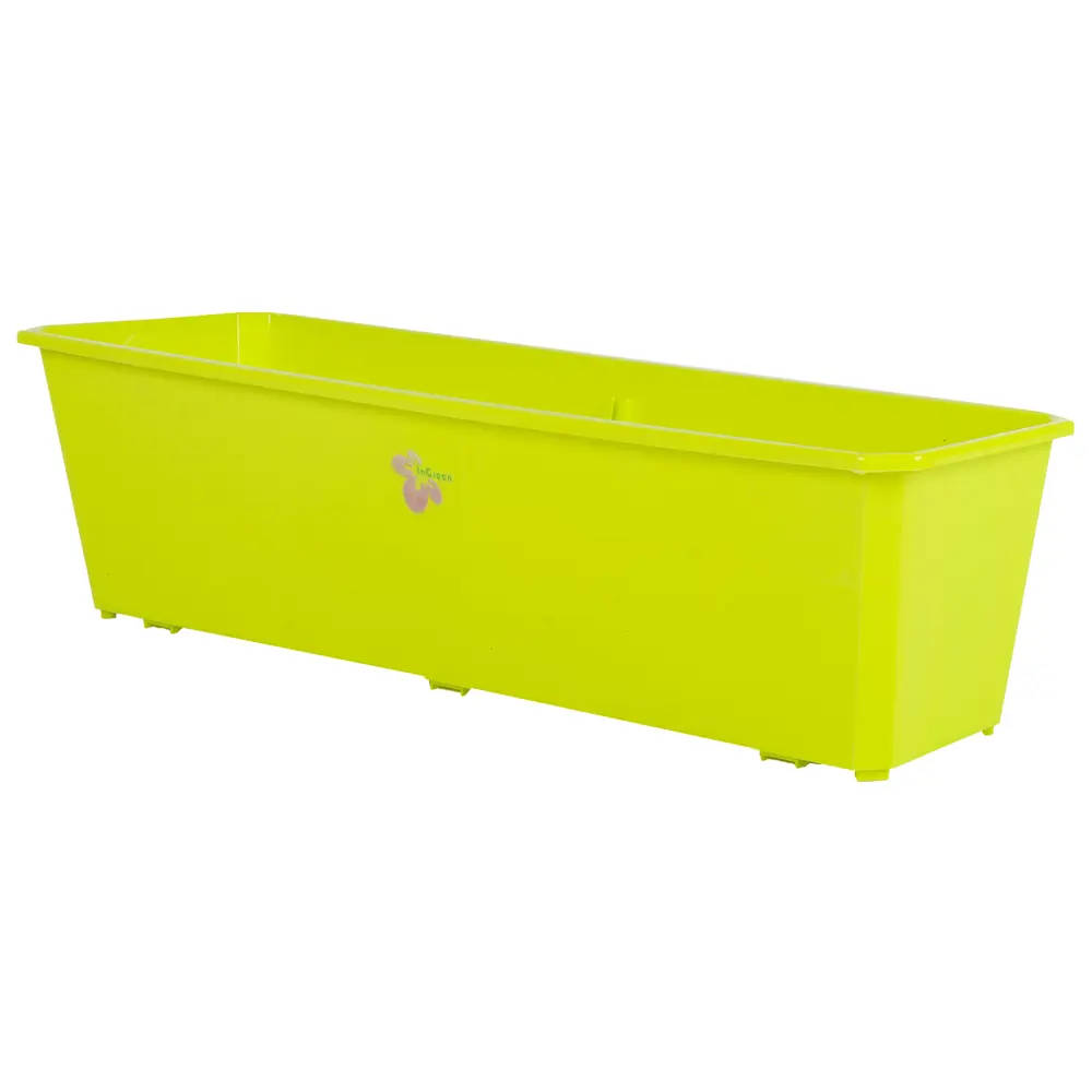 Ящик балконный 60х17х15 см, 10.5 л, пластик, Зеленый INGREEN STLM-2045510