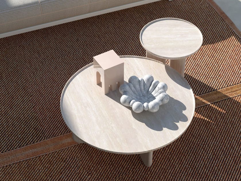 Мраморный низкий круглый журнальный столик CPRN HOMOOD Shapes ARCH-00134507