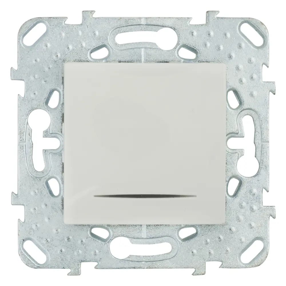 Выключатель встраиваемый Systeme Electric Unica 1 клавиша с подсветкой, цвет белый STLM-2057568