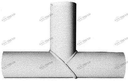 SANIT 751630500 Тройник 90 °, полипропилен, SDR 11, длинный, сварной 
