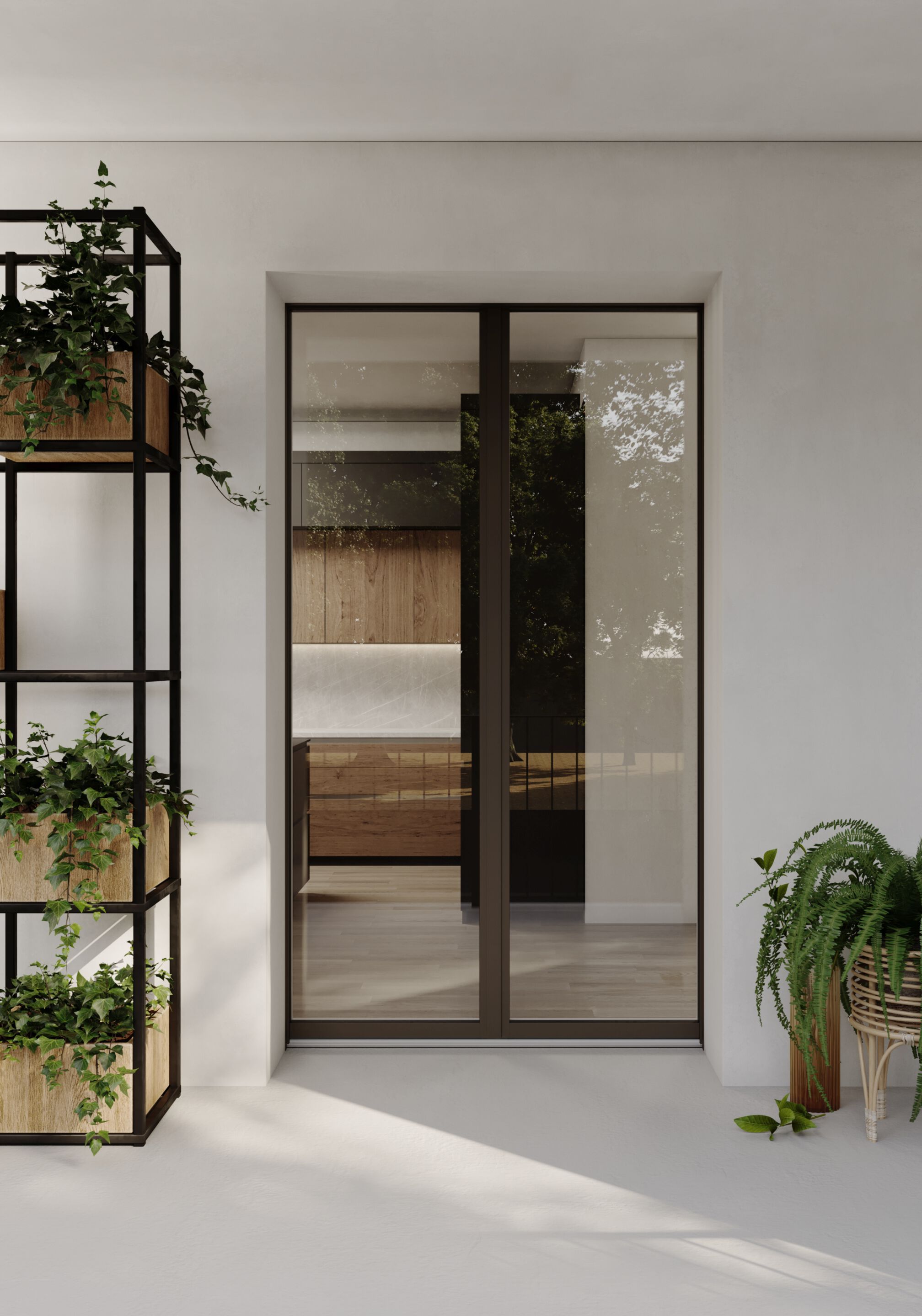 Минимальное деревянное окно-алюминий Impronta COMPACT ARCH-00005865 - Вид №3