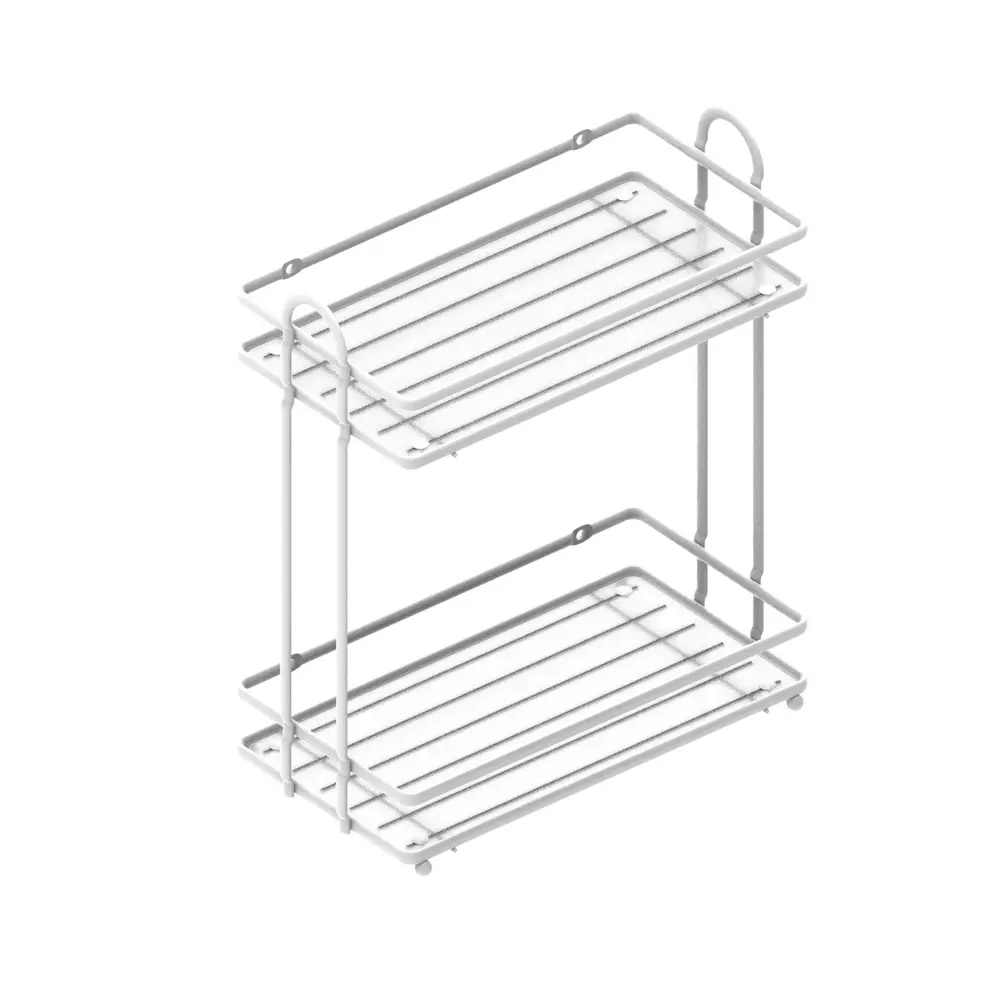 Полка для ванной двухъярусная Swensa Termo 29.1 см цвет белый SWR-1007 STLM-2052572