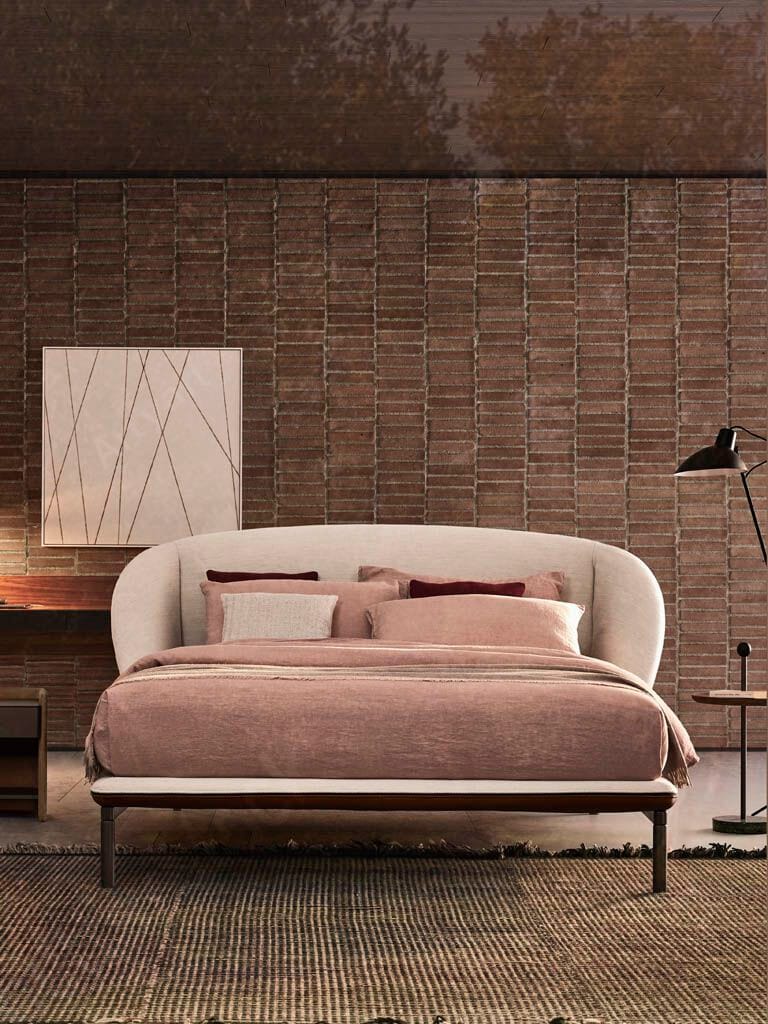 Двуспальная кровать из ткани с мягким изголовьем Pianca DOMENICA ARCH-00114762 - Вид №4